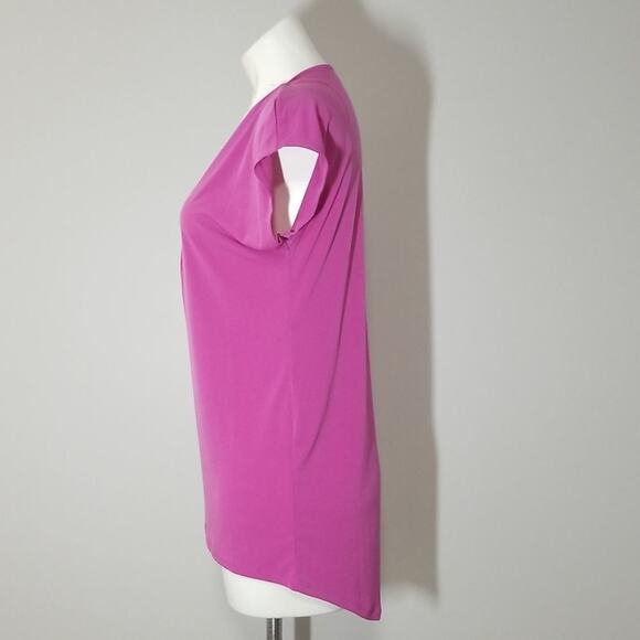 Carmen Marc Valvo Pink Top Gold Zipper - Picture 2 of 4